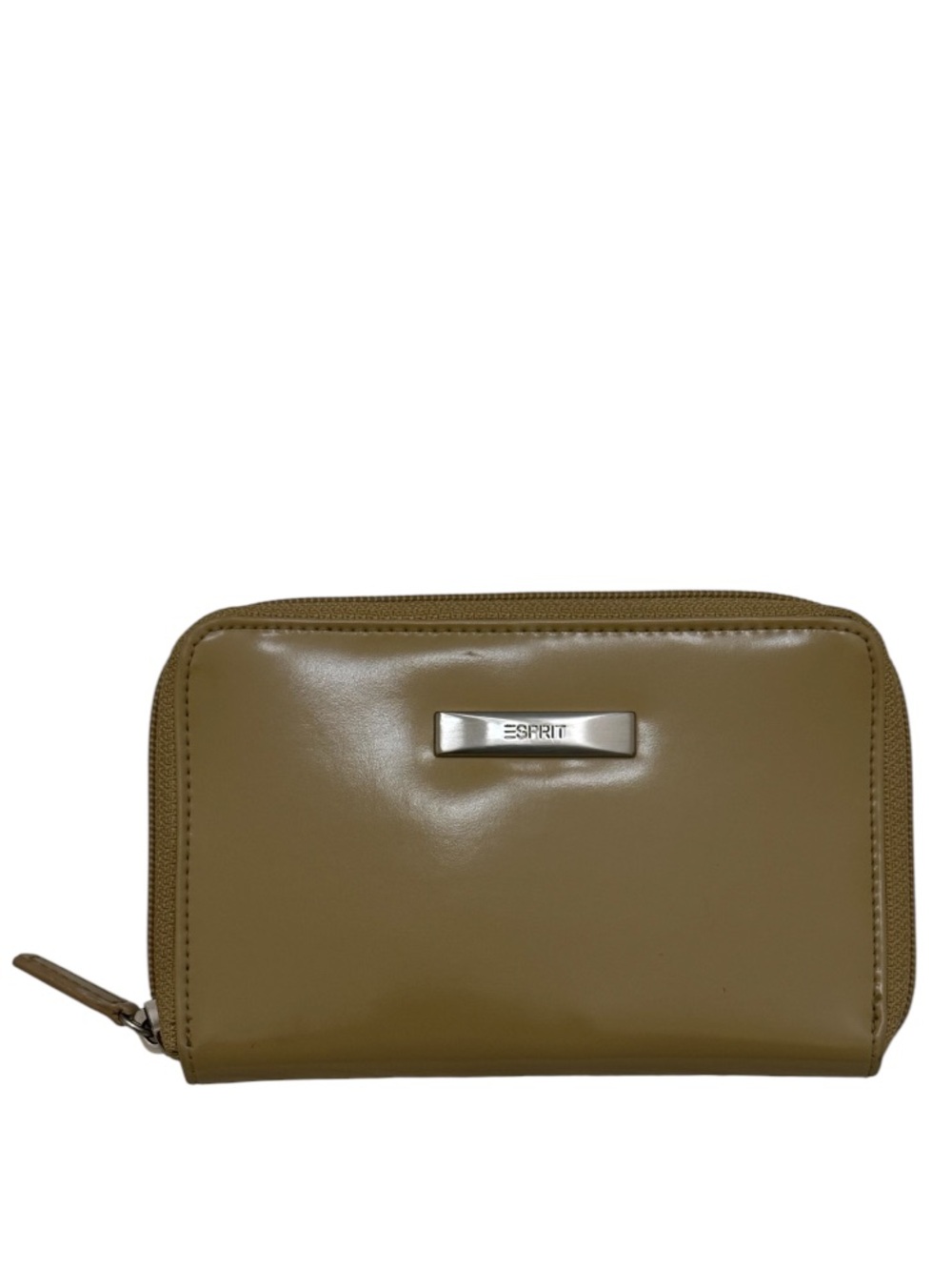 ESPRIT - TAN PATENT LEATHER MID SIZE ZIP AROUND WALLET